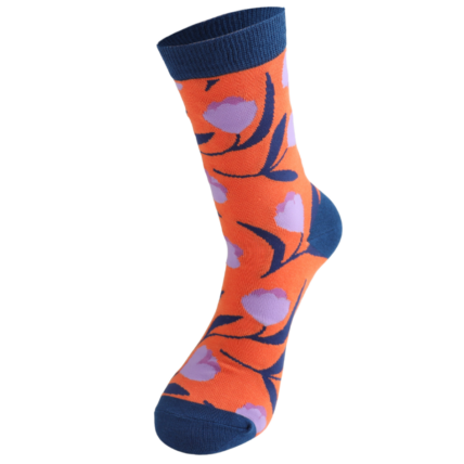Bamboo Socks For Women - Dainty Tulips