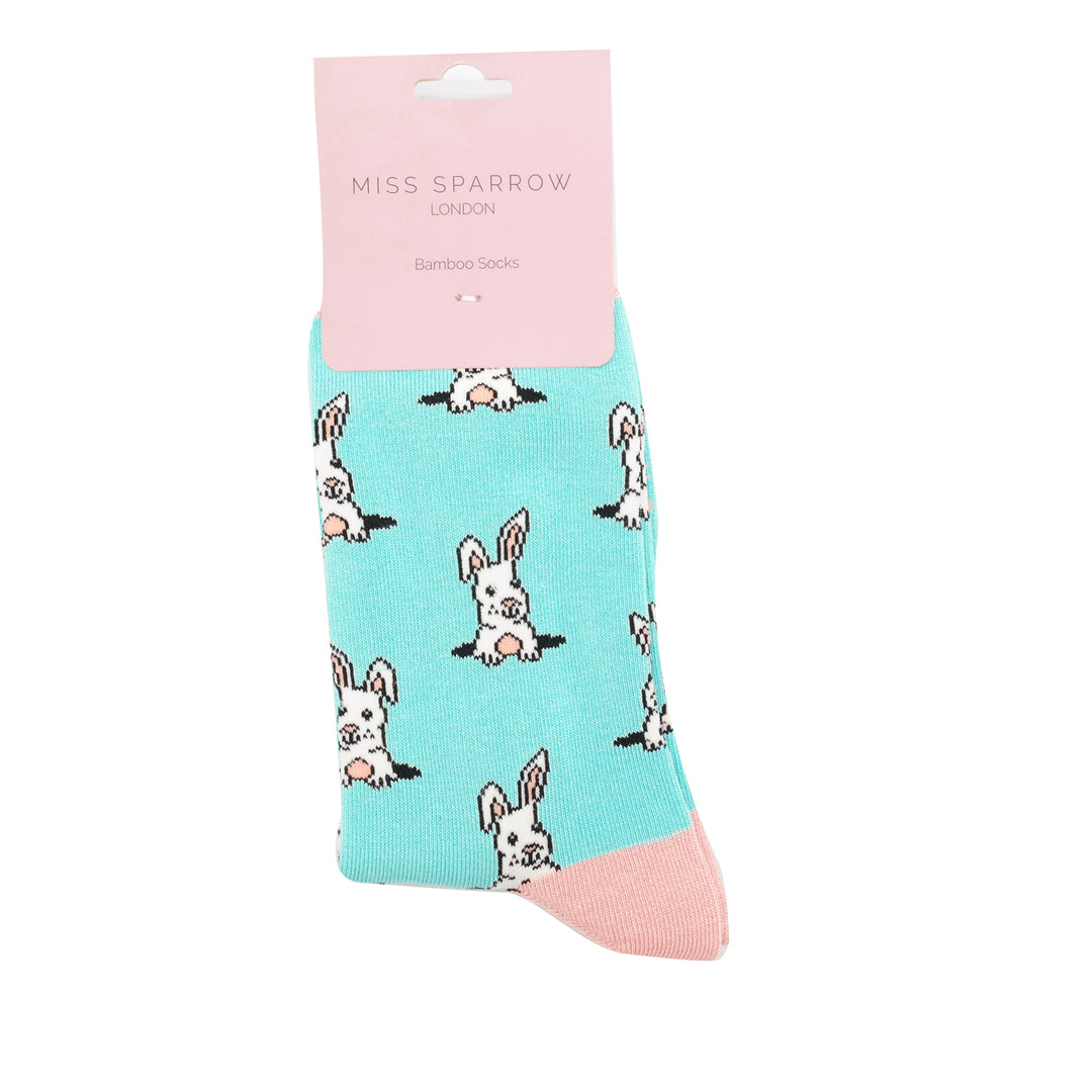 Bamboo Socks For Women - Peek A Boo Bunnies