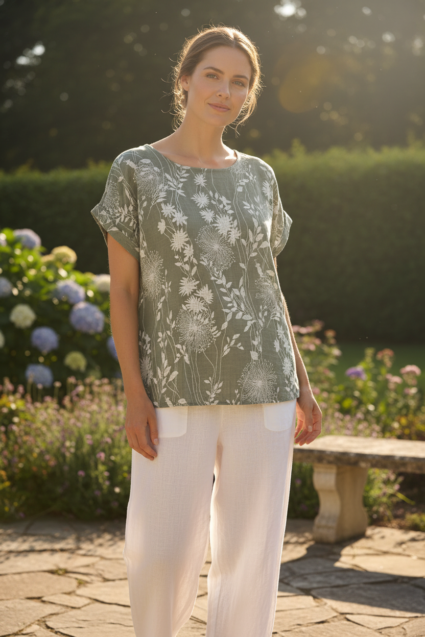 Cap Sleeve Cotton Tunic