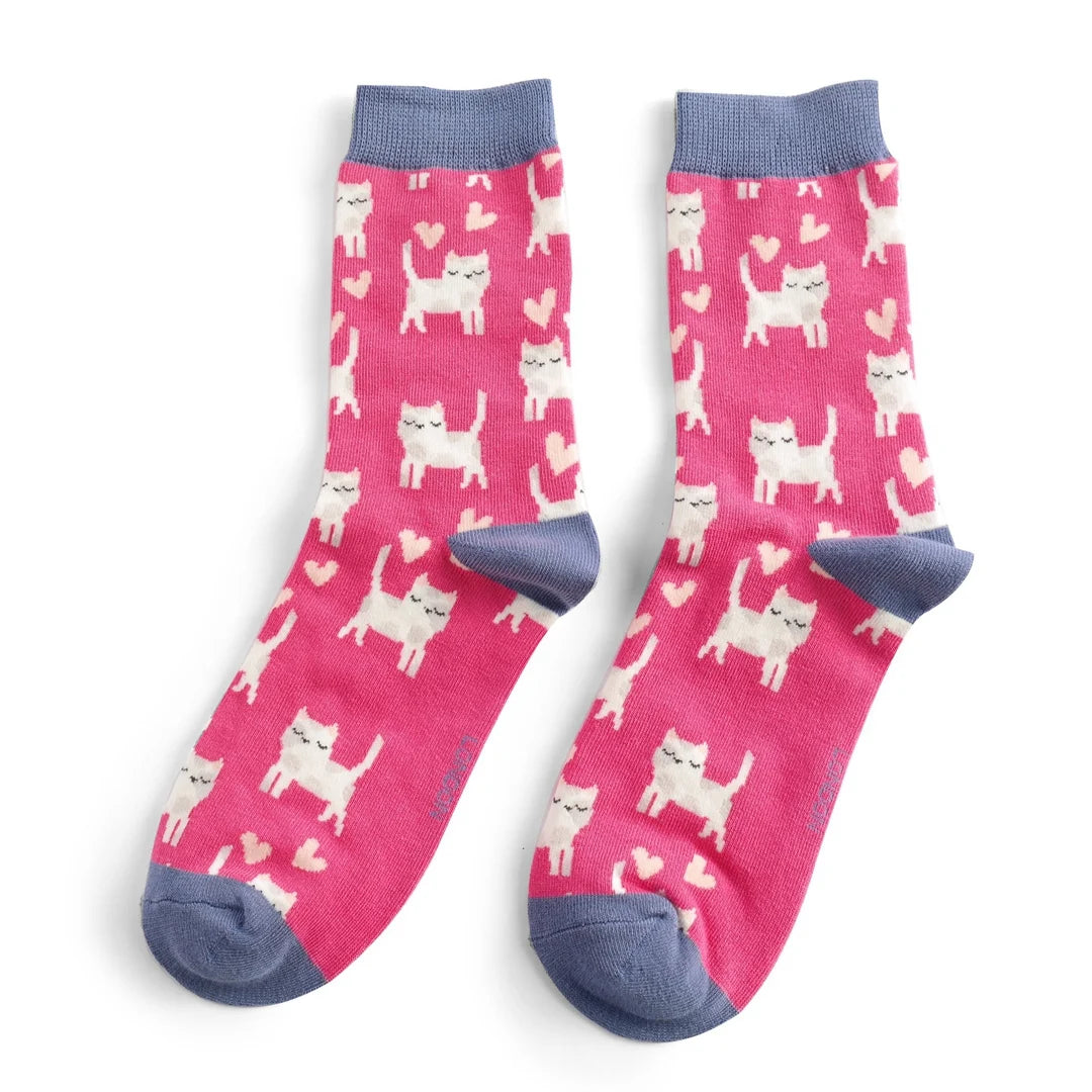 Bamboo Socks For Women - Sleepy Cats