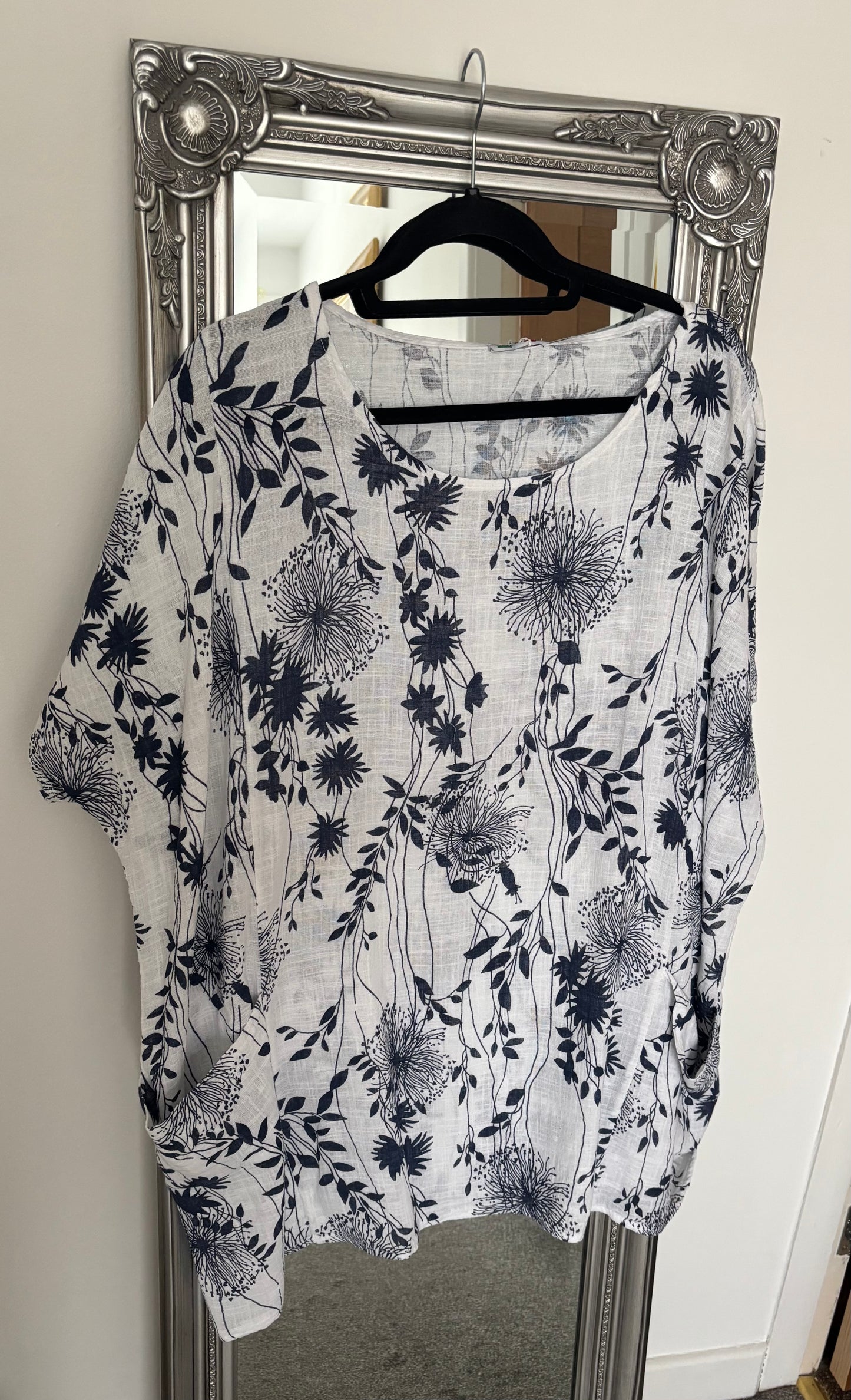 Cotton Plus Size Tunic With Pockets