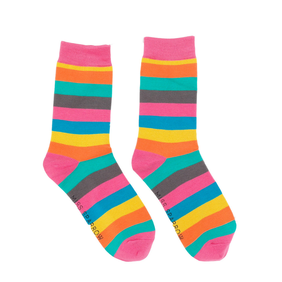 Bamboo Socks For Women - Thick Stripes