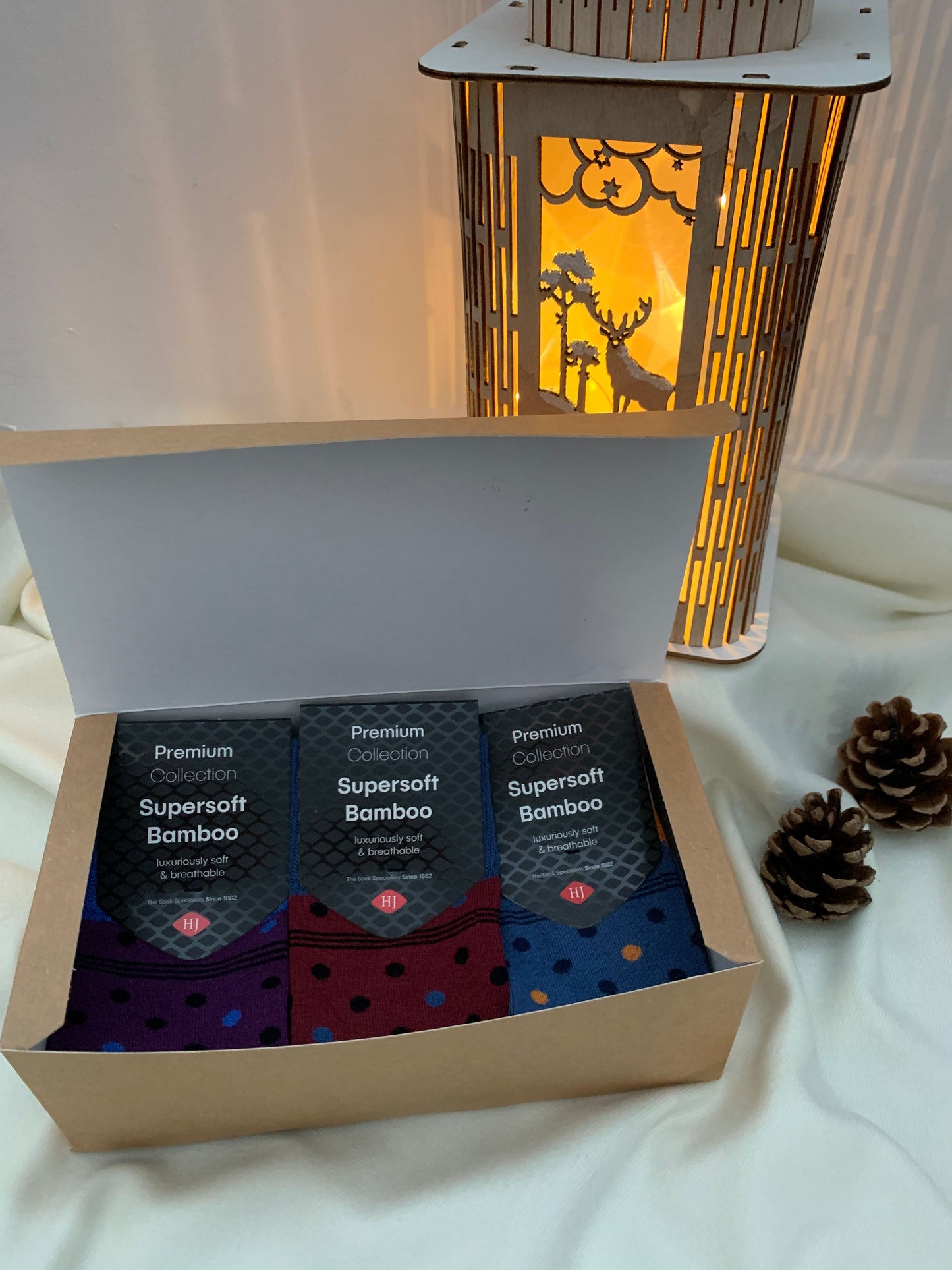 Bamboo HJ Socks In A Gift Box - Mens