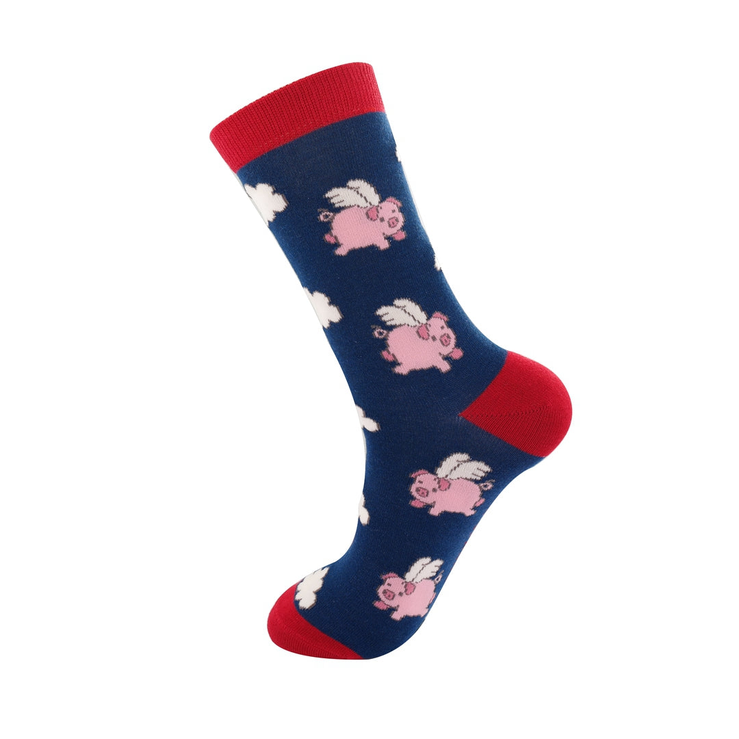 Bamboo Socks For Men - Flying Pigs