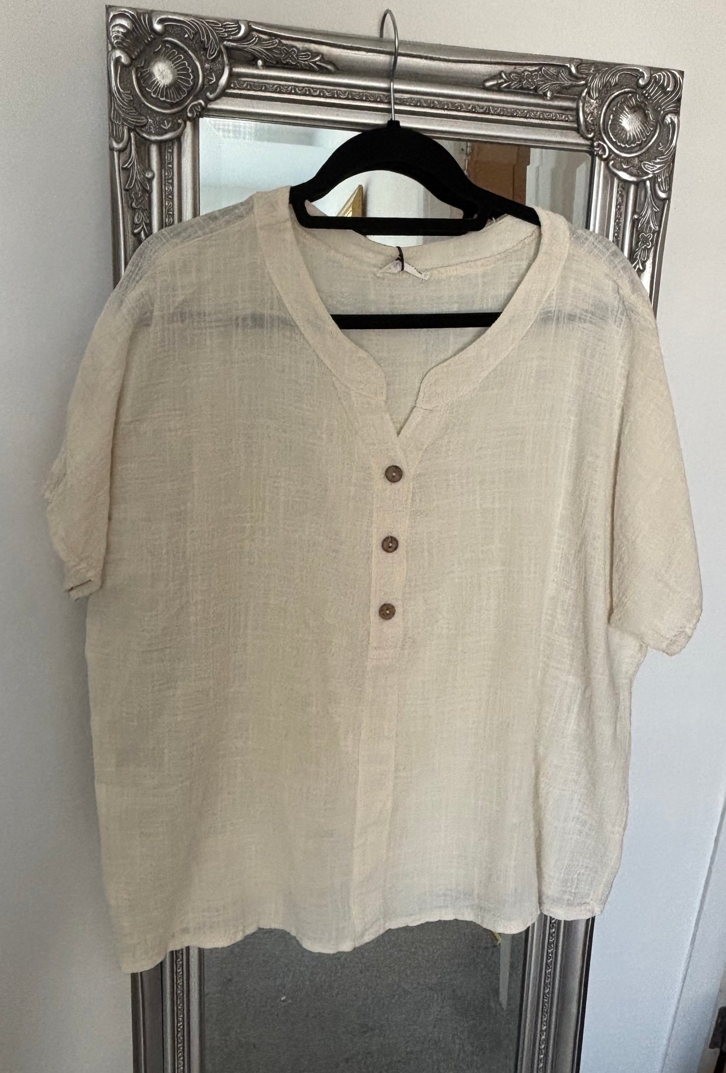 Plain Cotton Short Sleeve Shirt