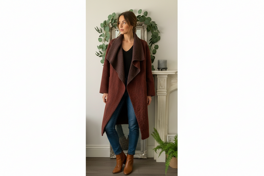 Wool Mix Edge to Edge Coat