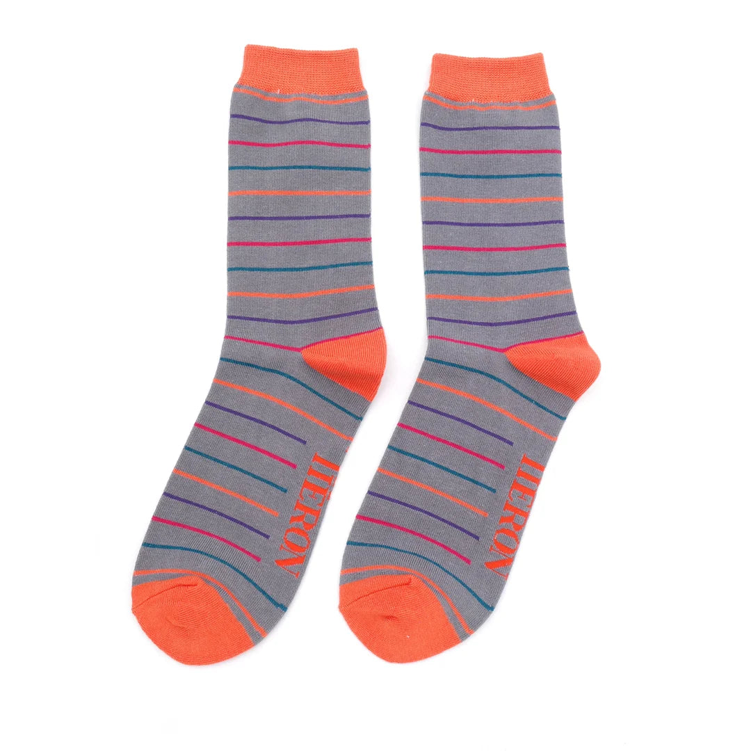 Bamboo Socks For Men - Thin Stripes