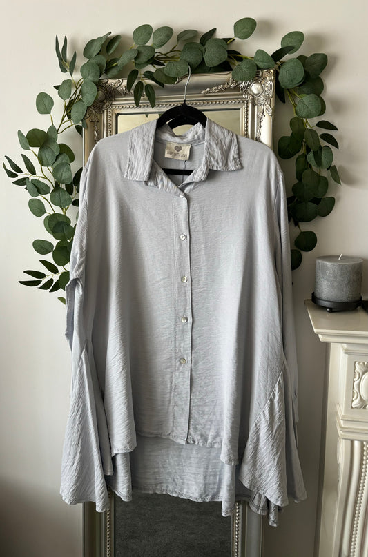 Plus Size Plain Shirt/Jacket