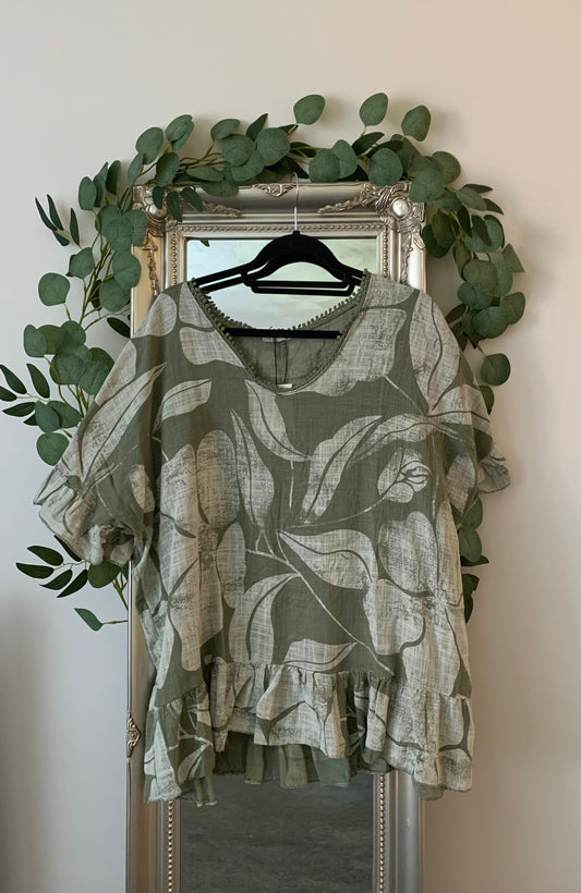 Linen Frill Tunic