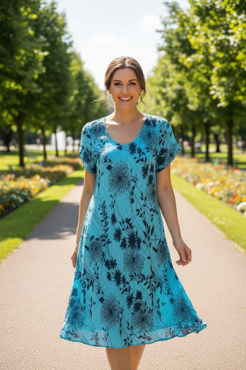 Bias Cut Cotton Dress