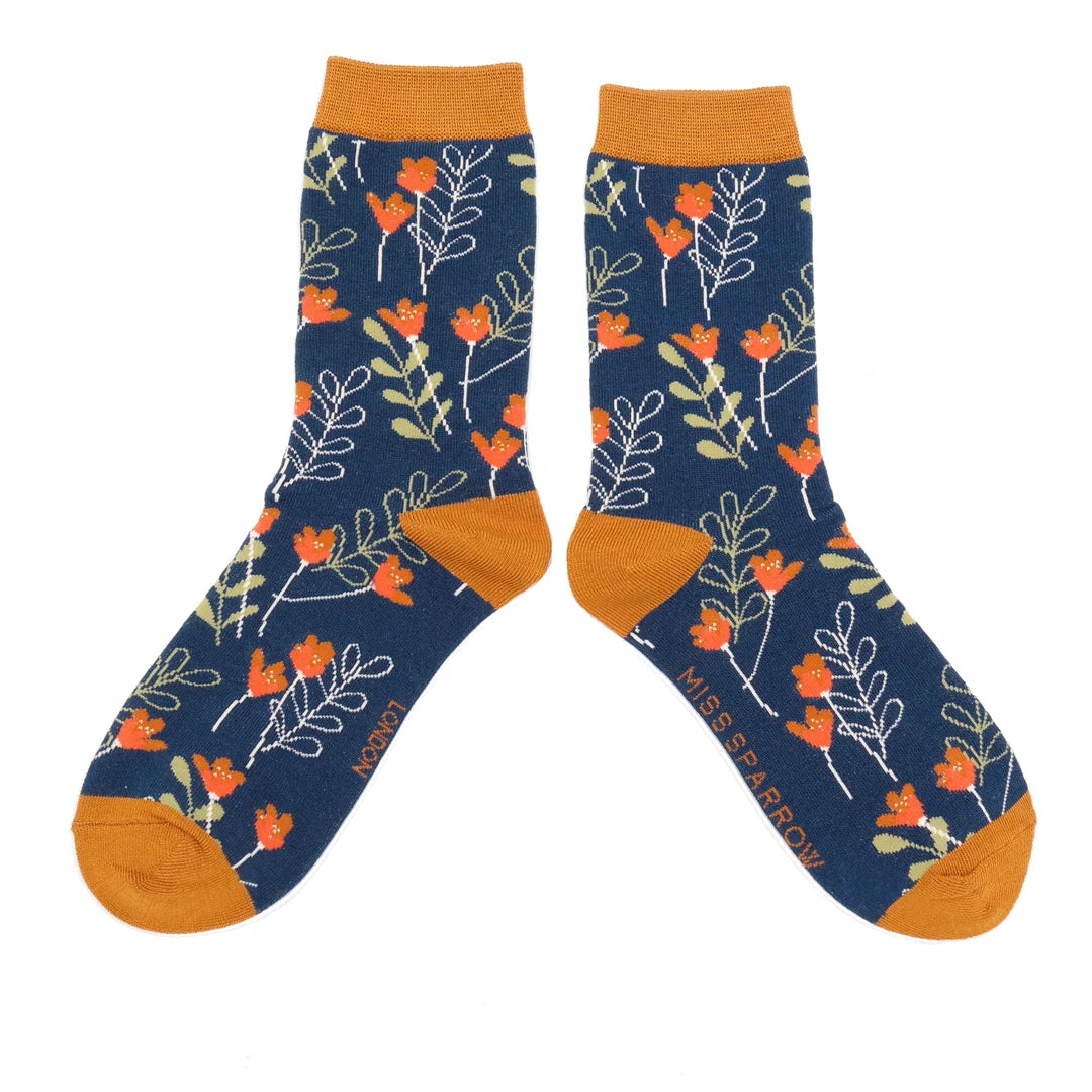 Bamboo Socks For Women - Wild Flowers