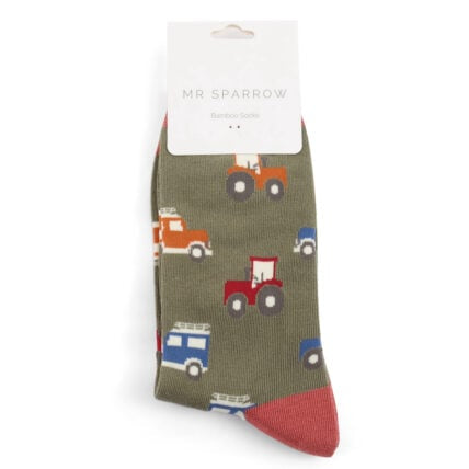 Bamboo Socks For Men - Tractors