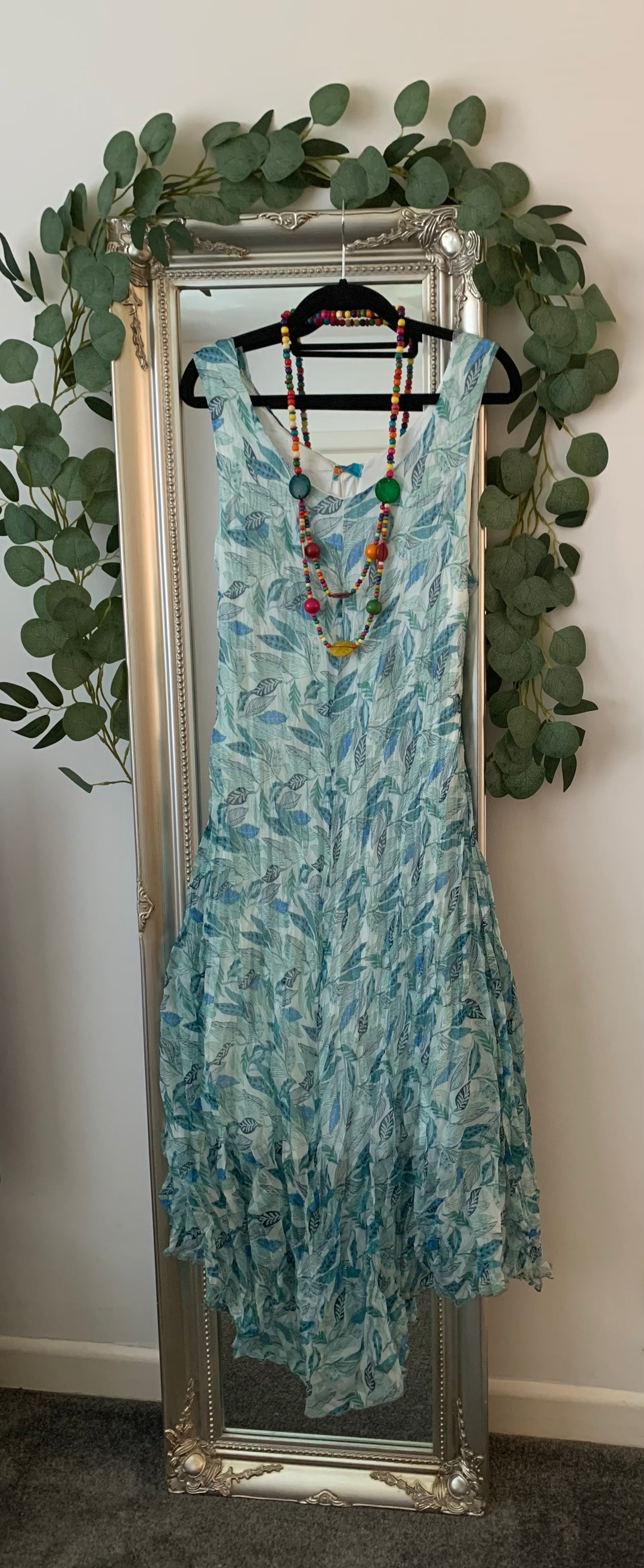 Crinkle Sleeveless Maxi Dress