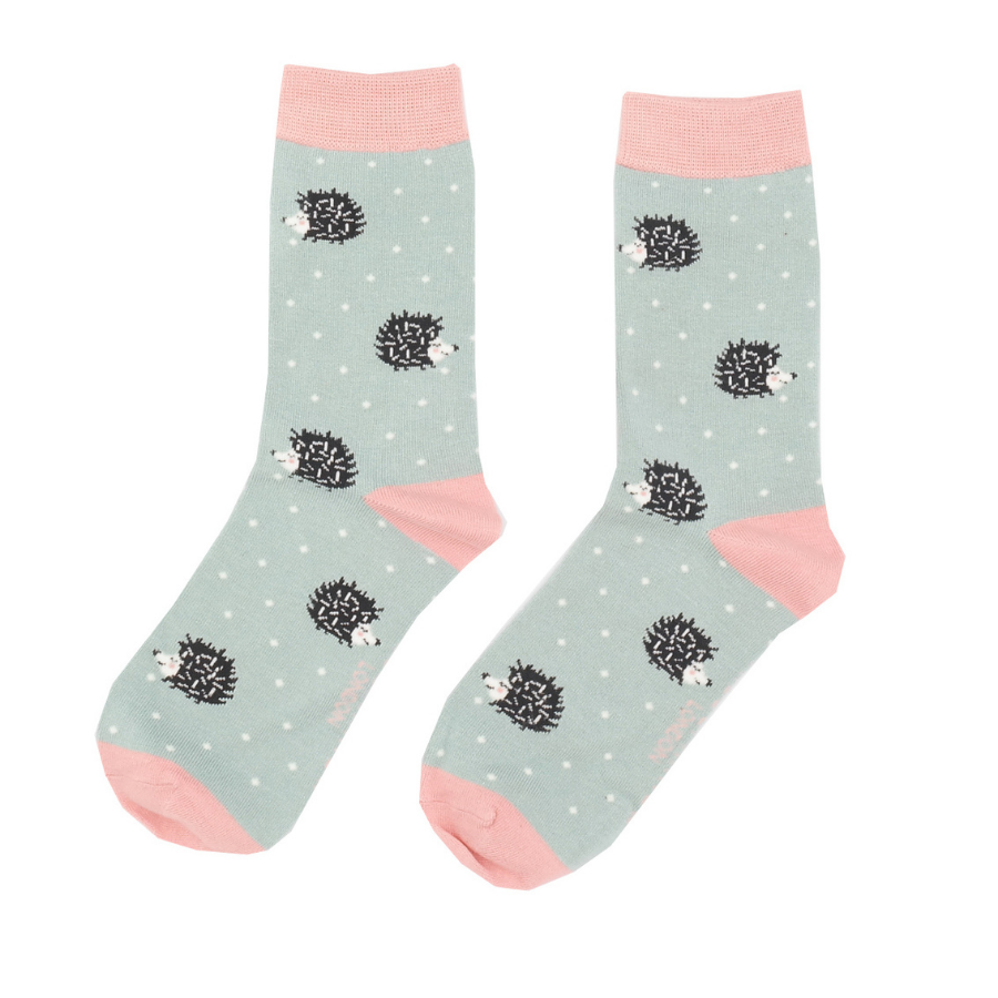 Bamboo Socks For Women - Sleepy Hedgehogs