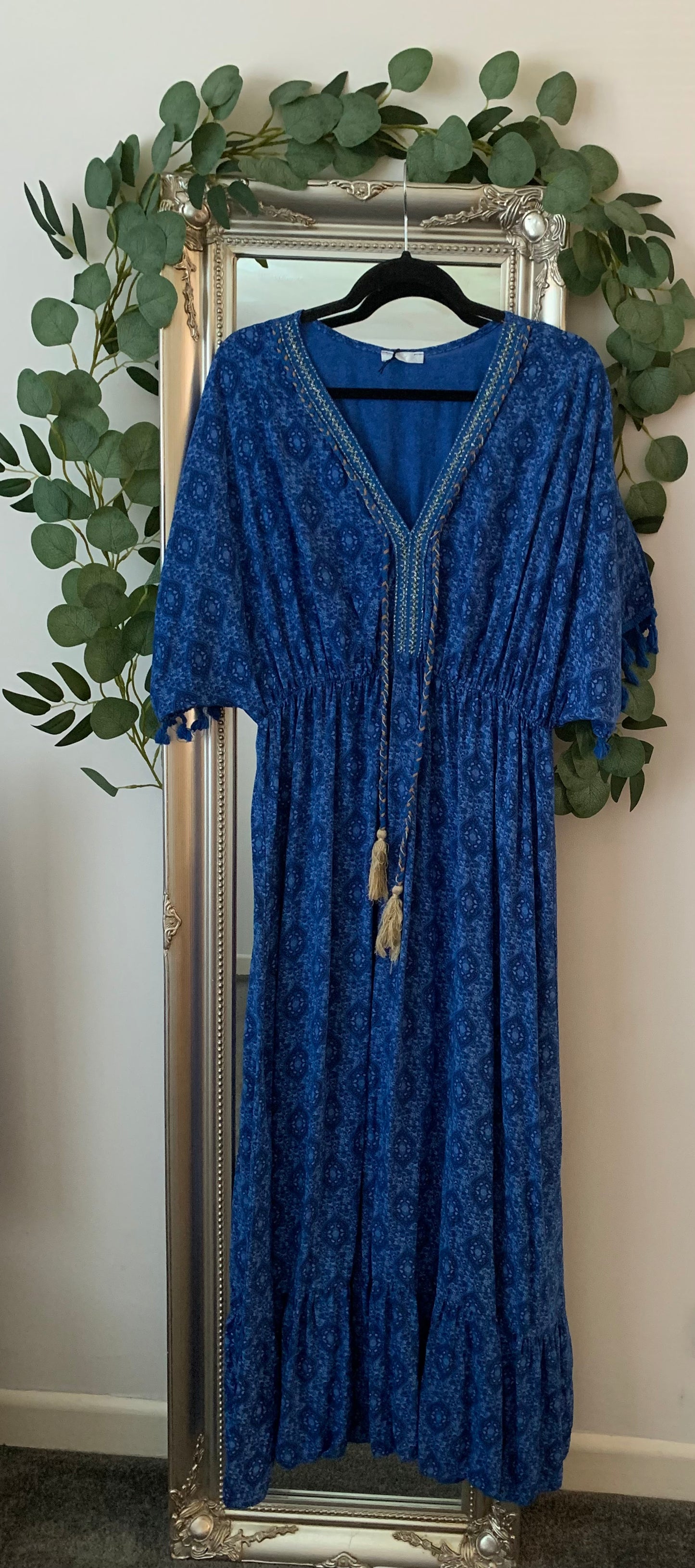 Plus Size V Neck Maxi Dress