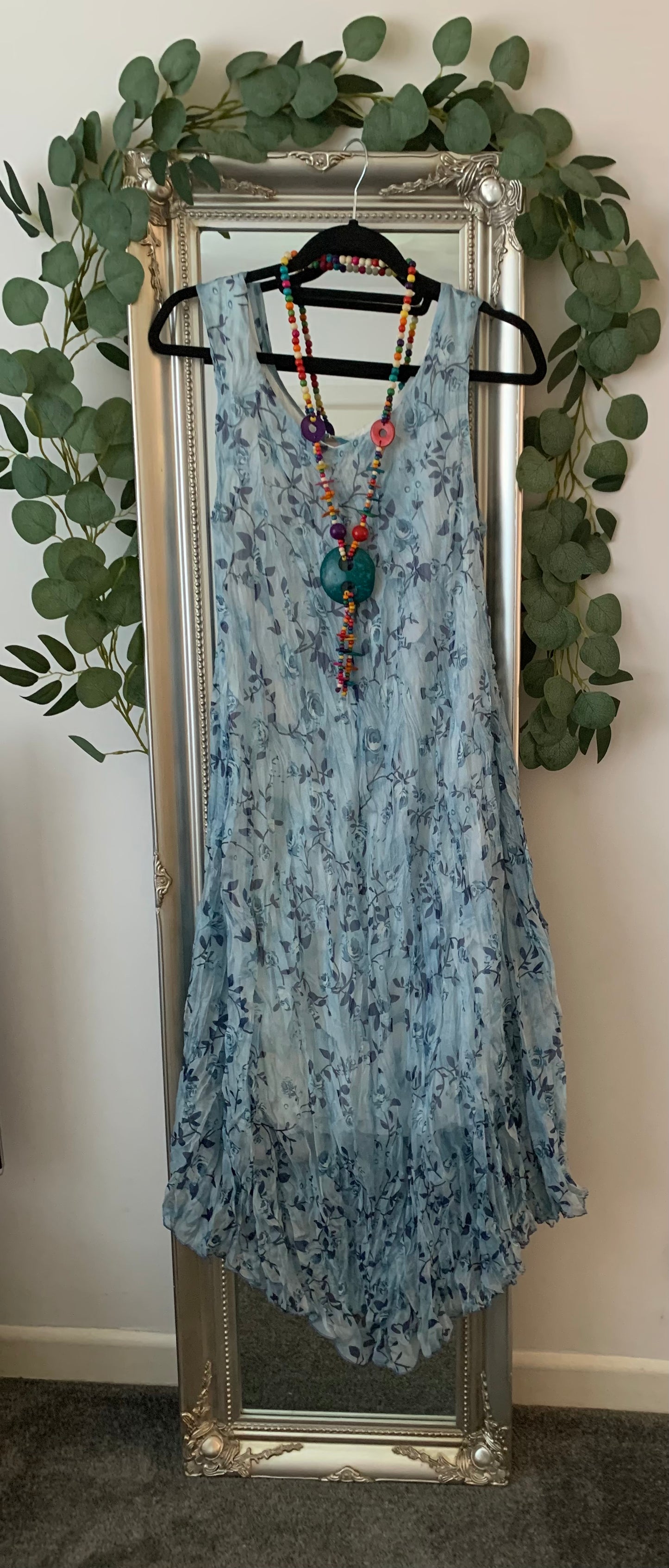 Sleeveless Crinkle Maxi Dress