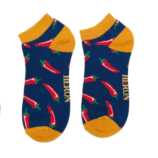 Bamboo Trainer Socks For Men - Chillis