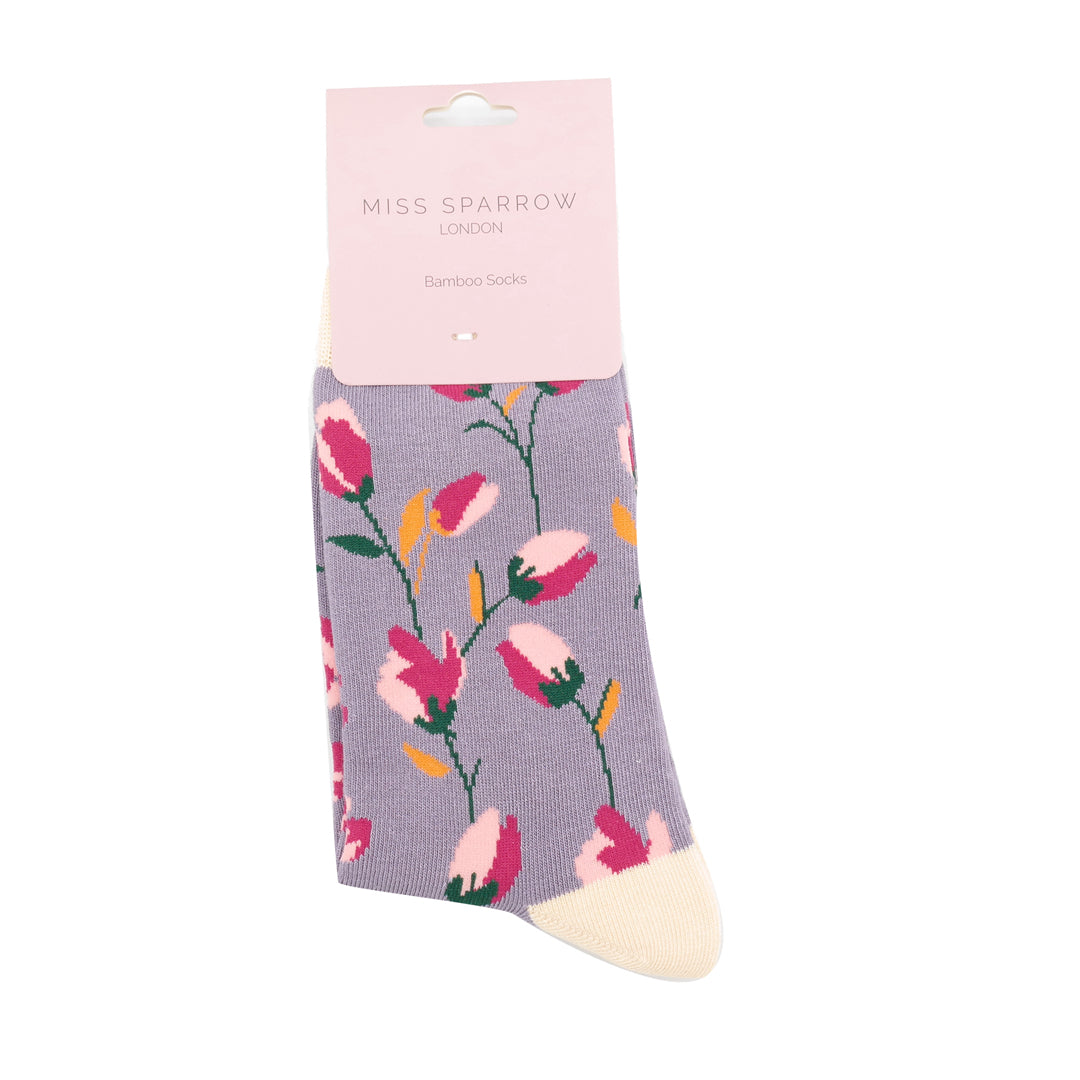 Bamboo Socks For Women - Ditsy Floral