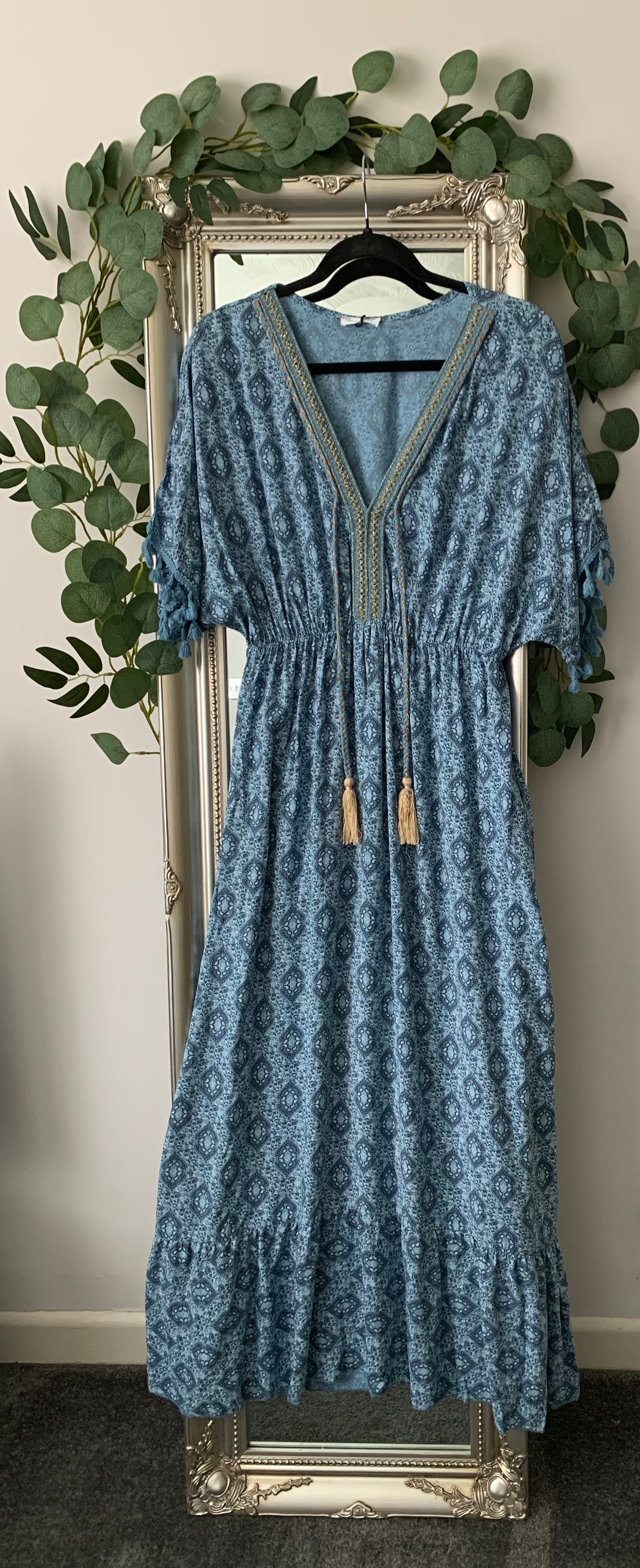 Plus Size V Neck Maxi Dress