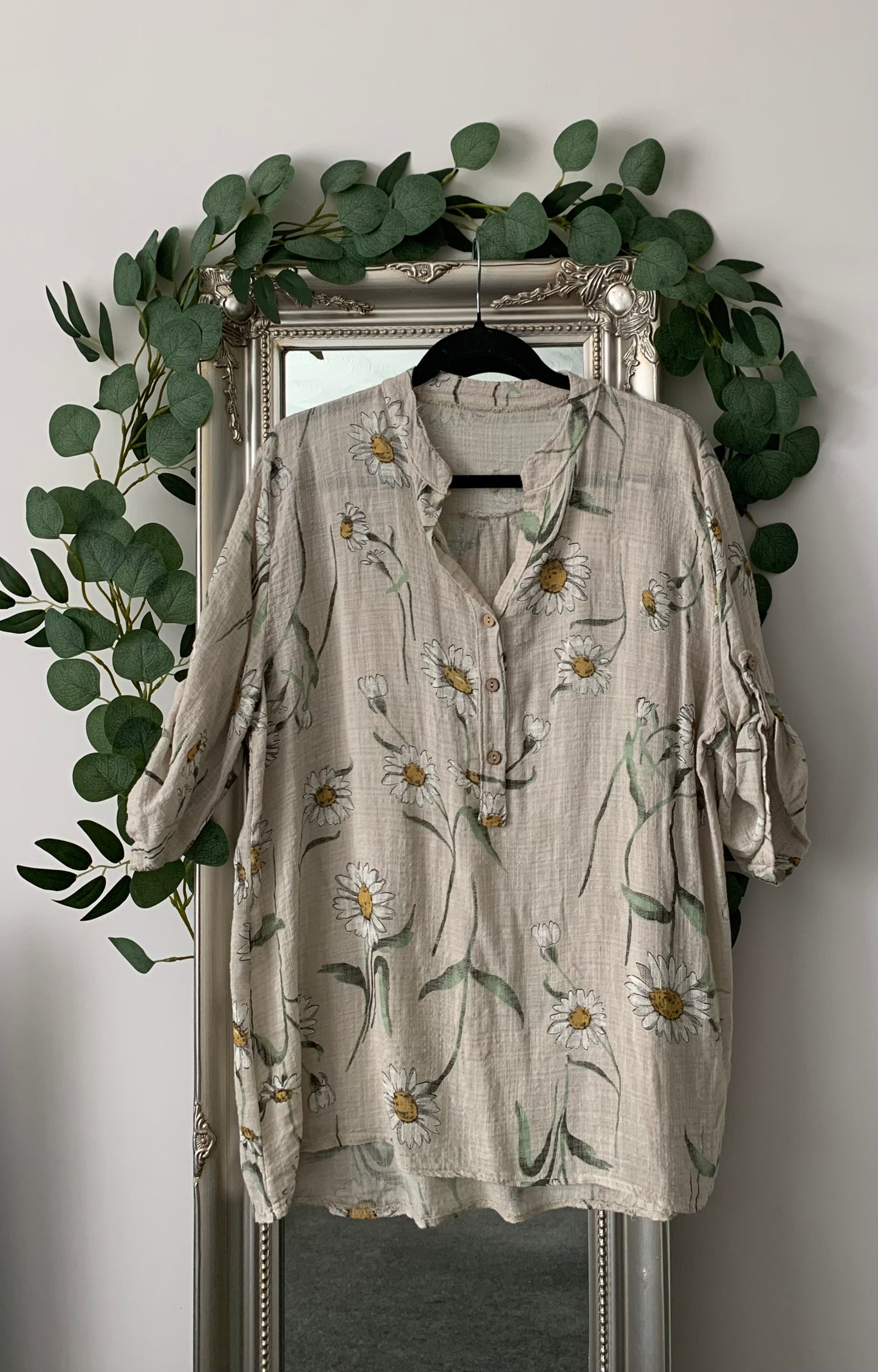 Large Daisy Print Shirt