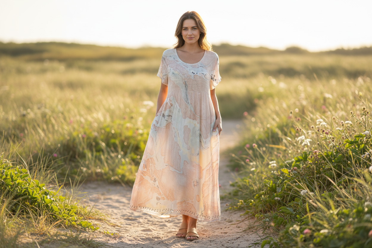 Short Sleeve Maxi Dress