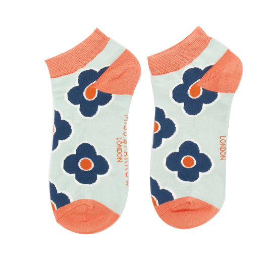 Bamboo Trainer Socks For Women - Floral