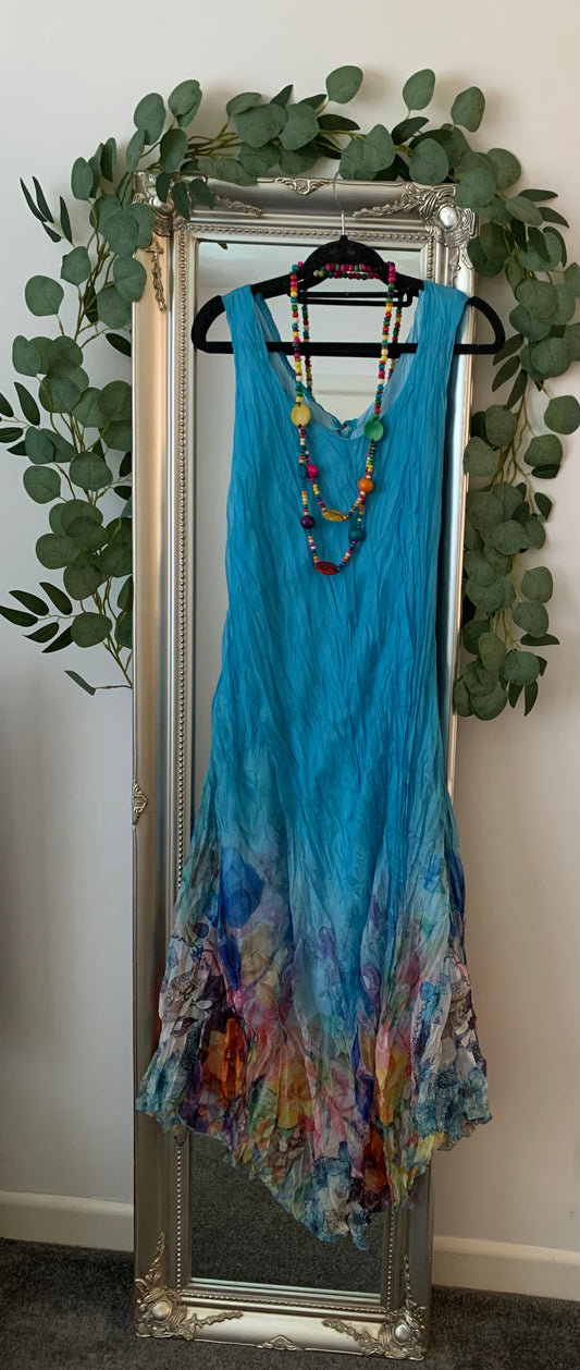 Sleeveless Crinkle Maxi Dress