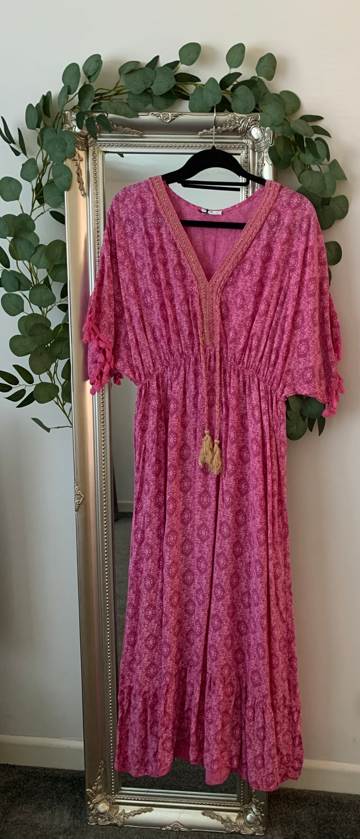 Plus Size V Neck Maxi Dress