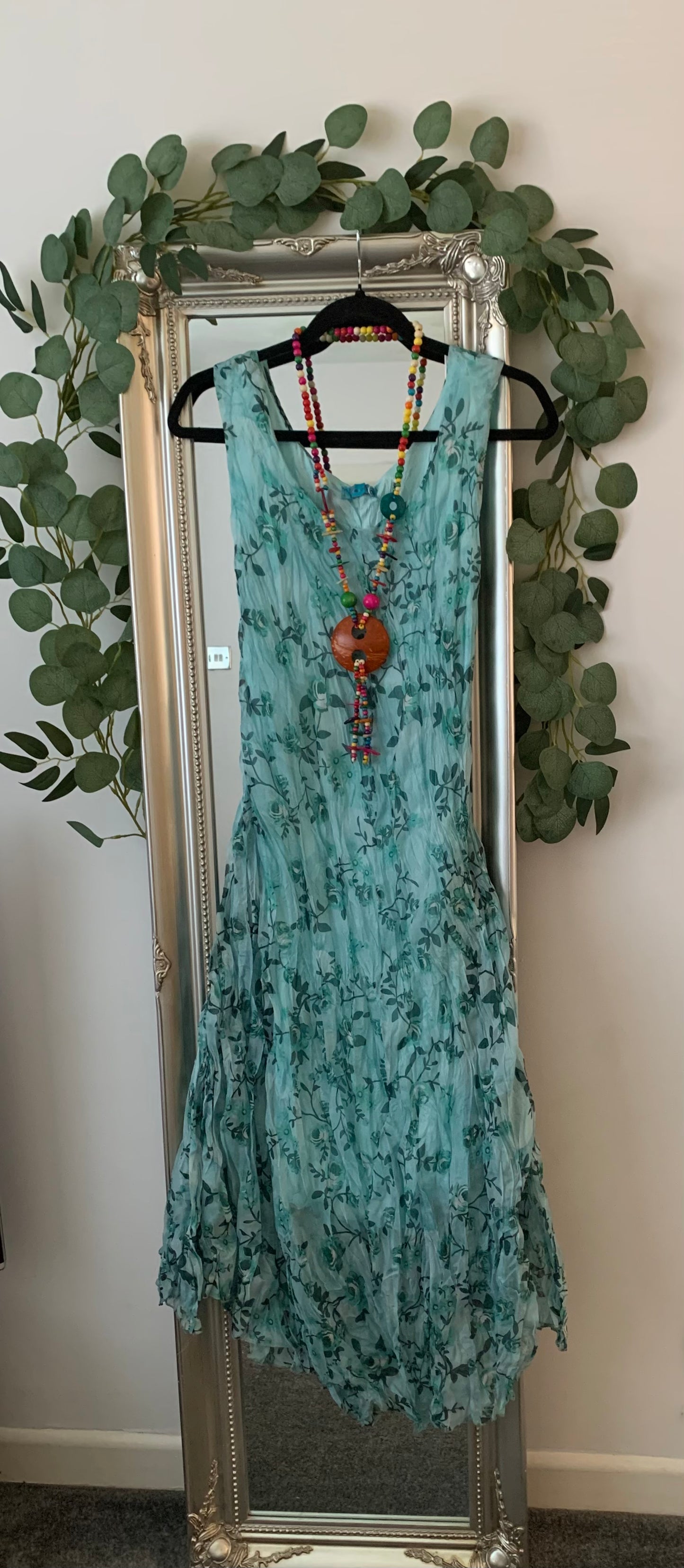 Sleeveless Crinkle Maxi Dress