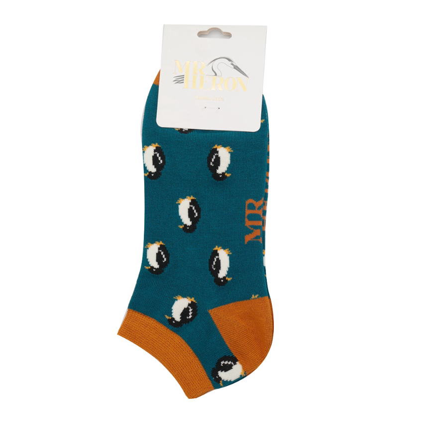 Bamboo Trainer Socks For Men - Penguins