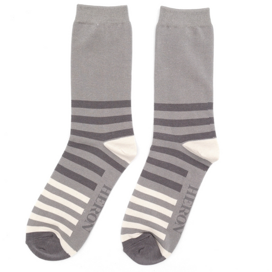 Bamboo Socks For Men - Tonal Stripes