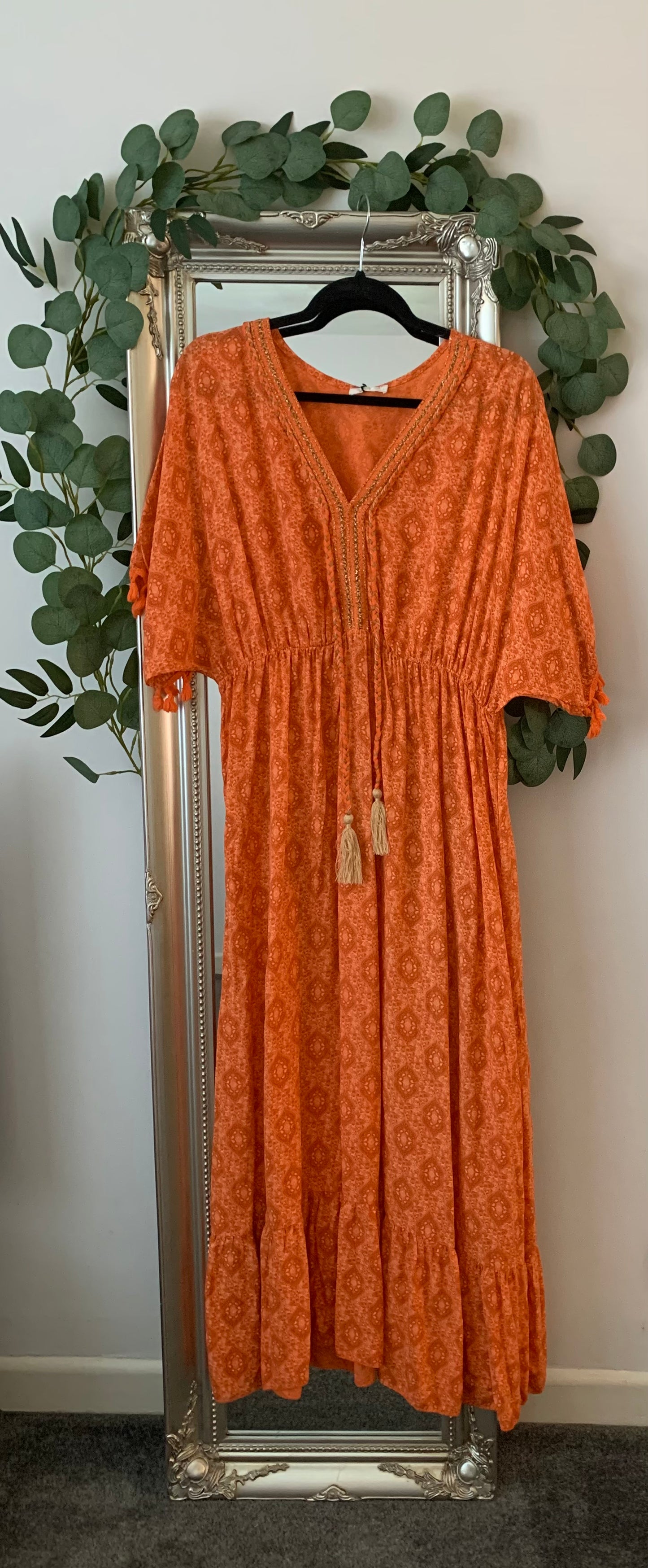 Maxi Dress With V Neck