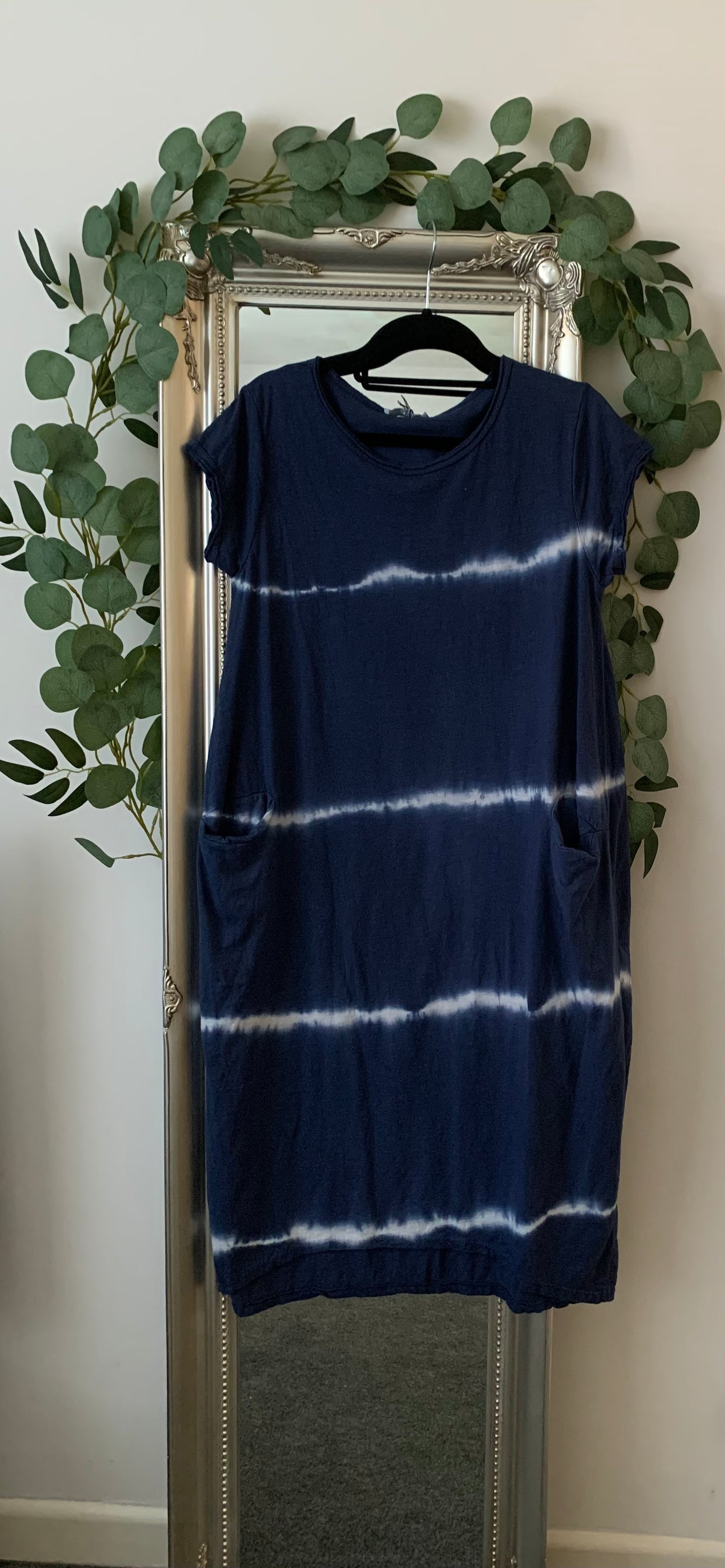 Tie Dye Cotton Jersey Dress