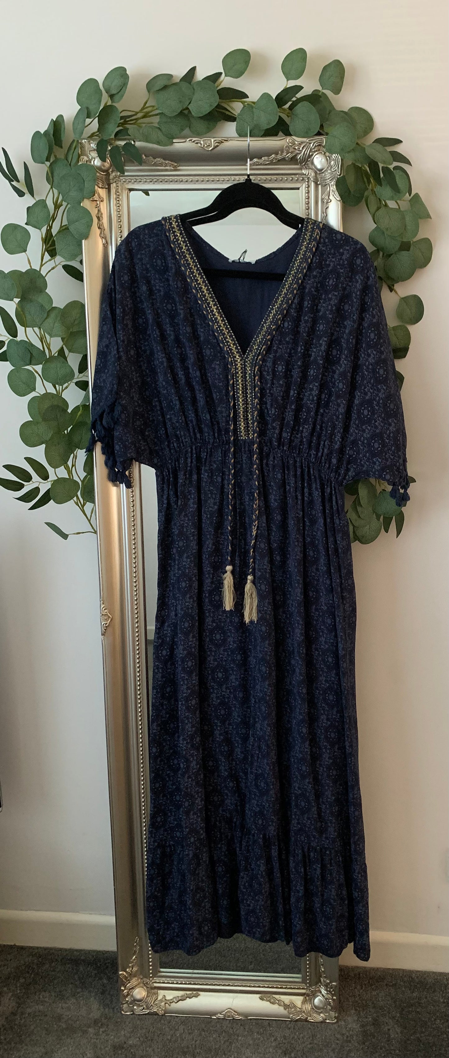 Plus Size V Neck Maxi Dress