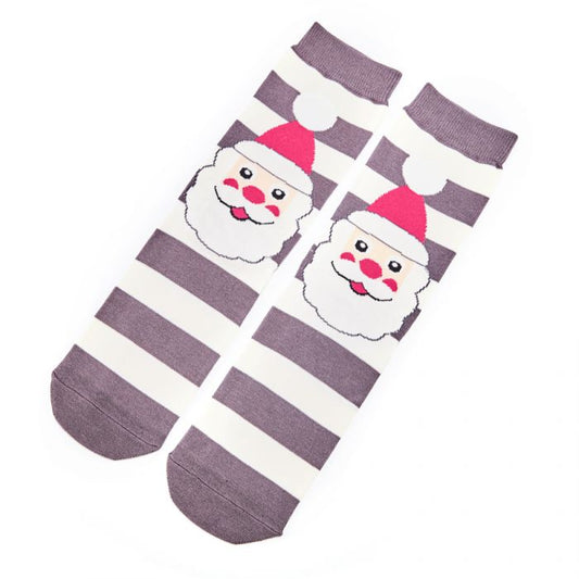 Christmas Bamboo Socks For Women - Santa Face