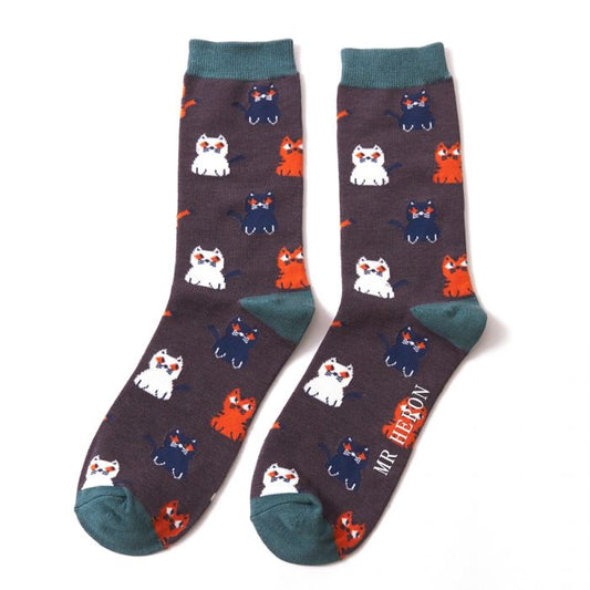 Bamboo Socks For Men - Cats