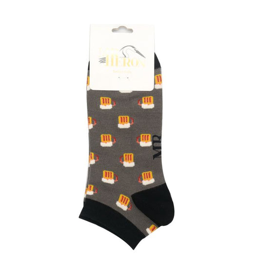 Bamboo Trainer Socks For Men - Beer