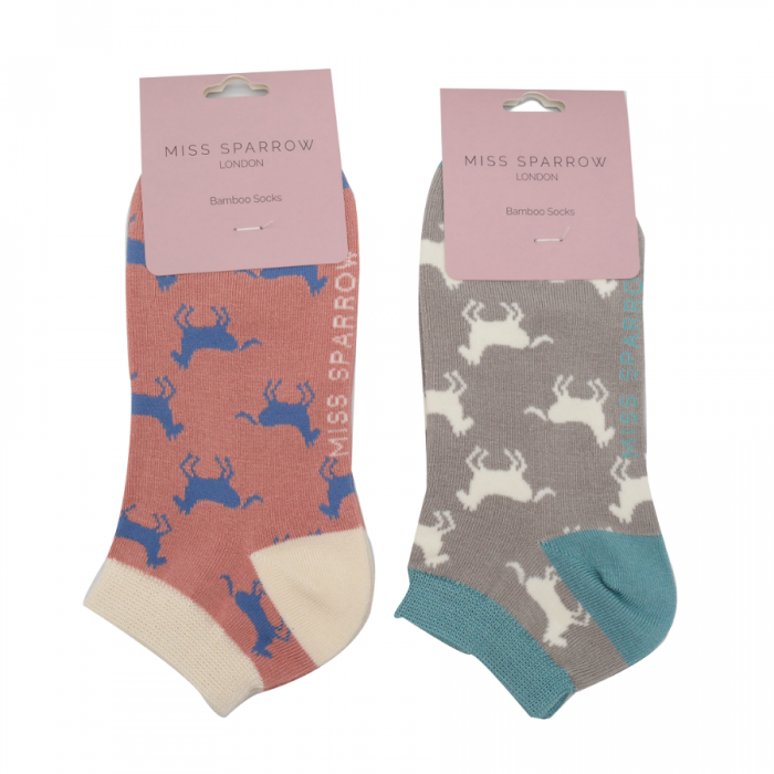 Bamboo Trainer Socks For Women - Horses