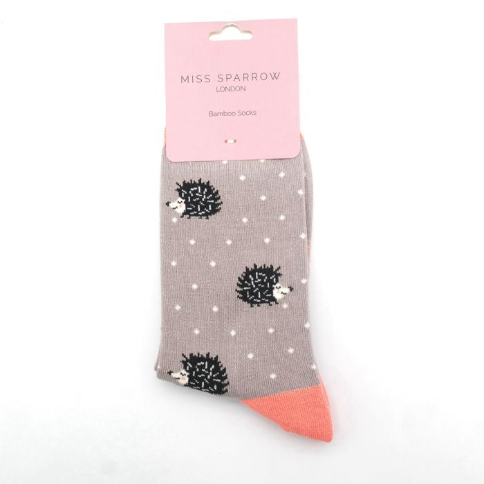 Bamboo Socks For Women - Sleepy Hedgehogs