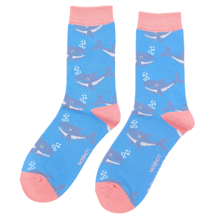 Bamboo Socks For Women - Whales