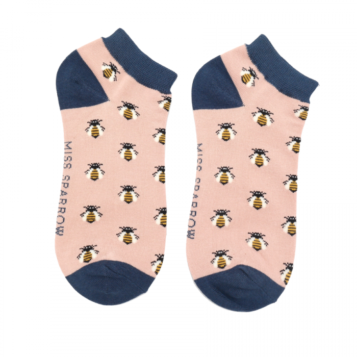 Bamboo Trainer Socks For Women - Honey Bees