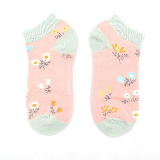 Bamboo Trainer Socks For Women - Floral