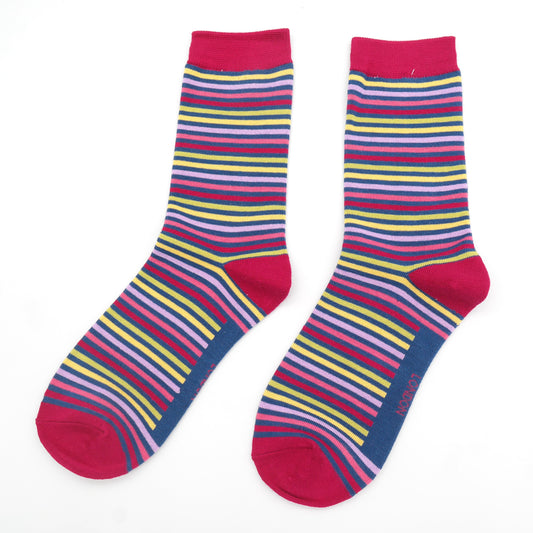 Bamboo Socks for Women - Vibrant Stripe