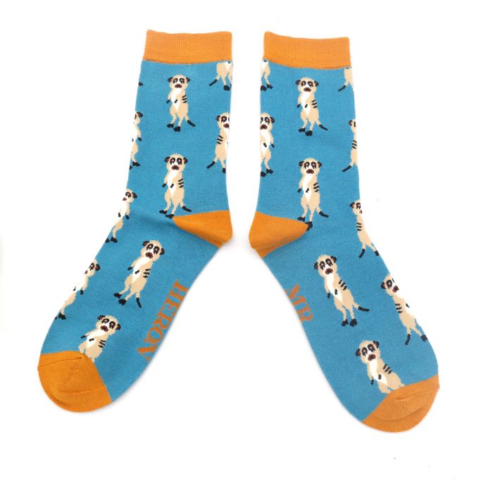 Bamboo Socks For Men - Meerkats