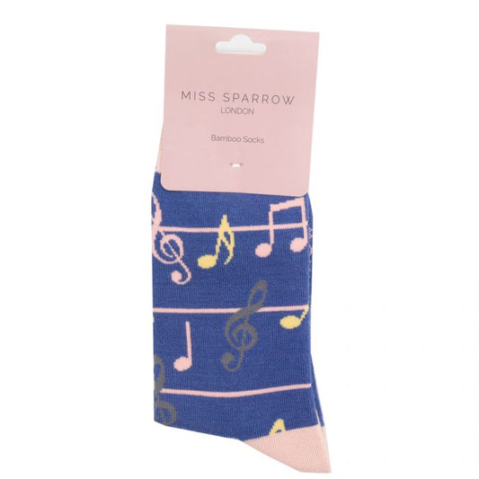 Bamboo Socks For Women - Music Notes