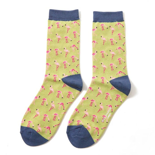 Bamboo Socks For Women - Wild Flamingos