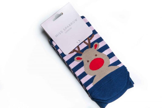 Christmas Bamboo Socks For Women - Reindeer