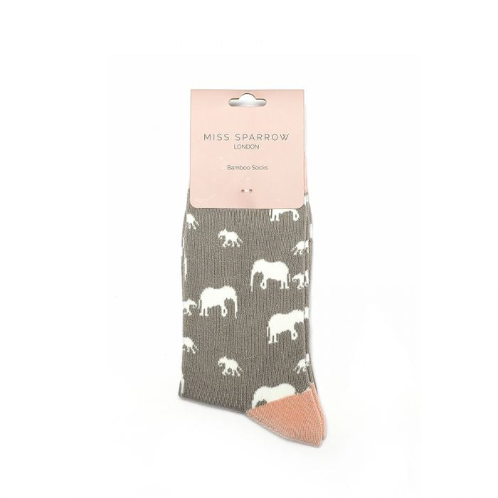 Bamboo Socks For Women - Elephants