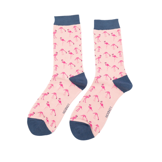 Bamboo Socks For Women - Wild Flamingos