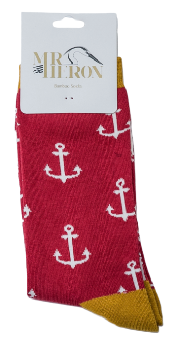 Bamboo Socks For Men - Anchors